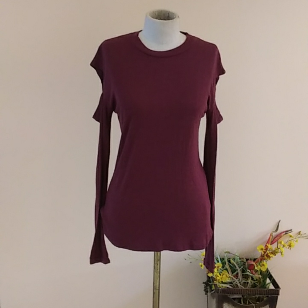 Iro Jeans Cold Shoulder Top.